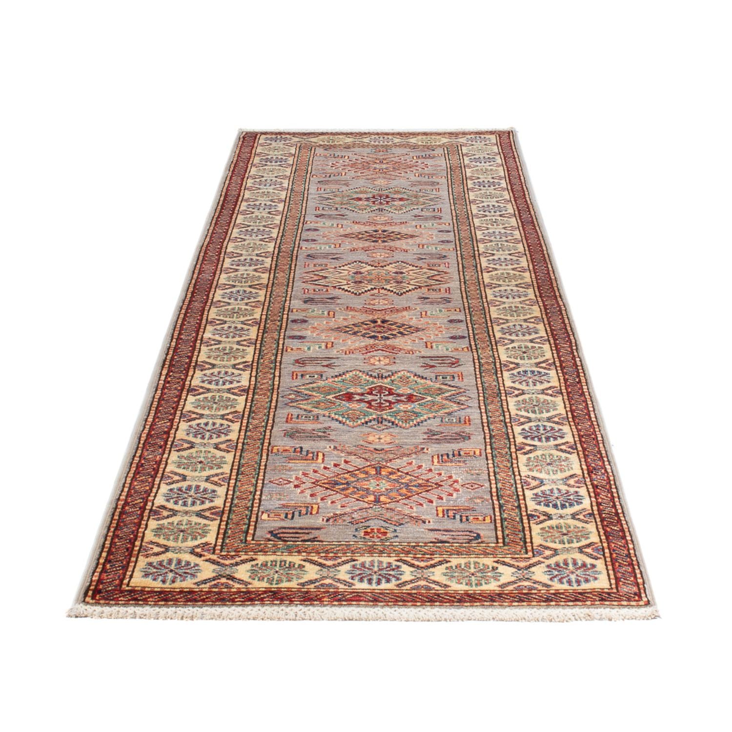 Alfombra de pasillo Alfombra Ziegler - Kazak - 306 x 80 cm - marrón claro