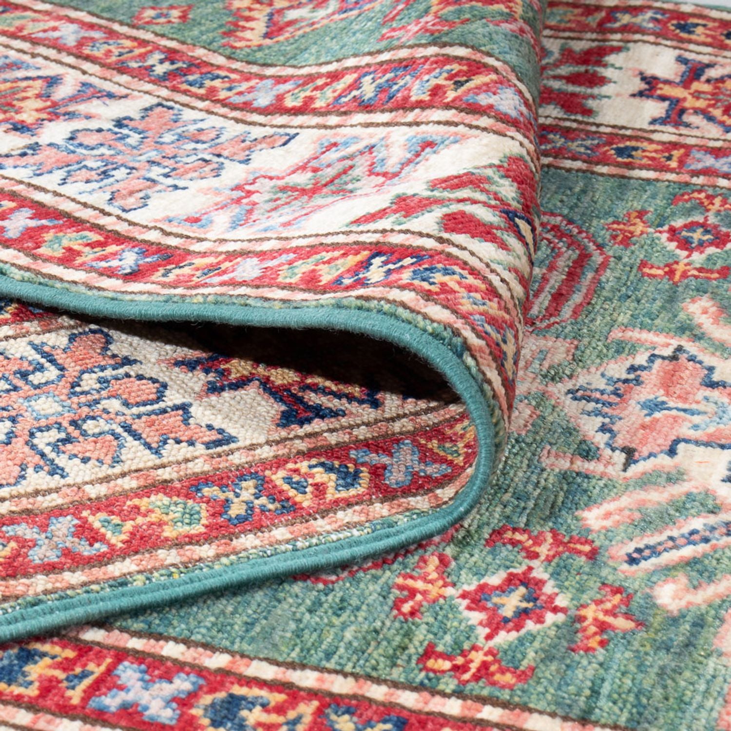 Alfombra de pasillo Alfombra Ziegler - Kazak - 297 x 80 cm - verde