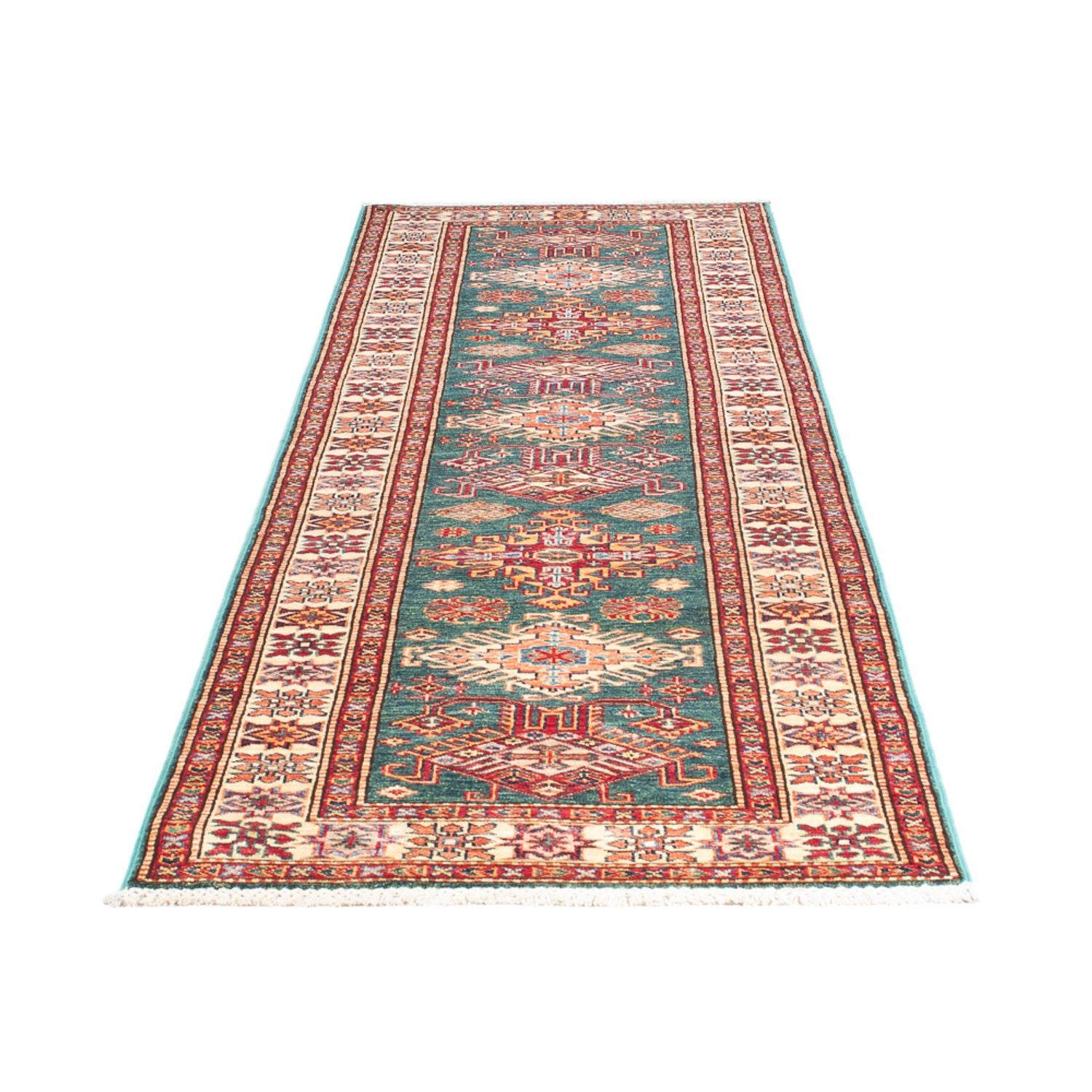 Alfombra de pasillo Alfombra Ziegler - Kazak - 297 x 78 cm - verde