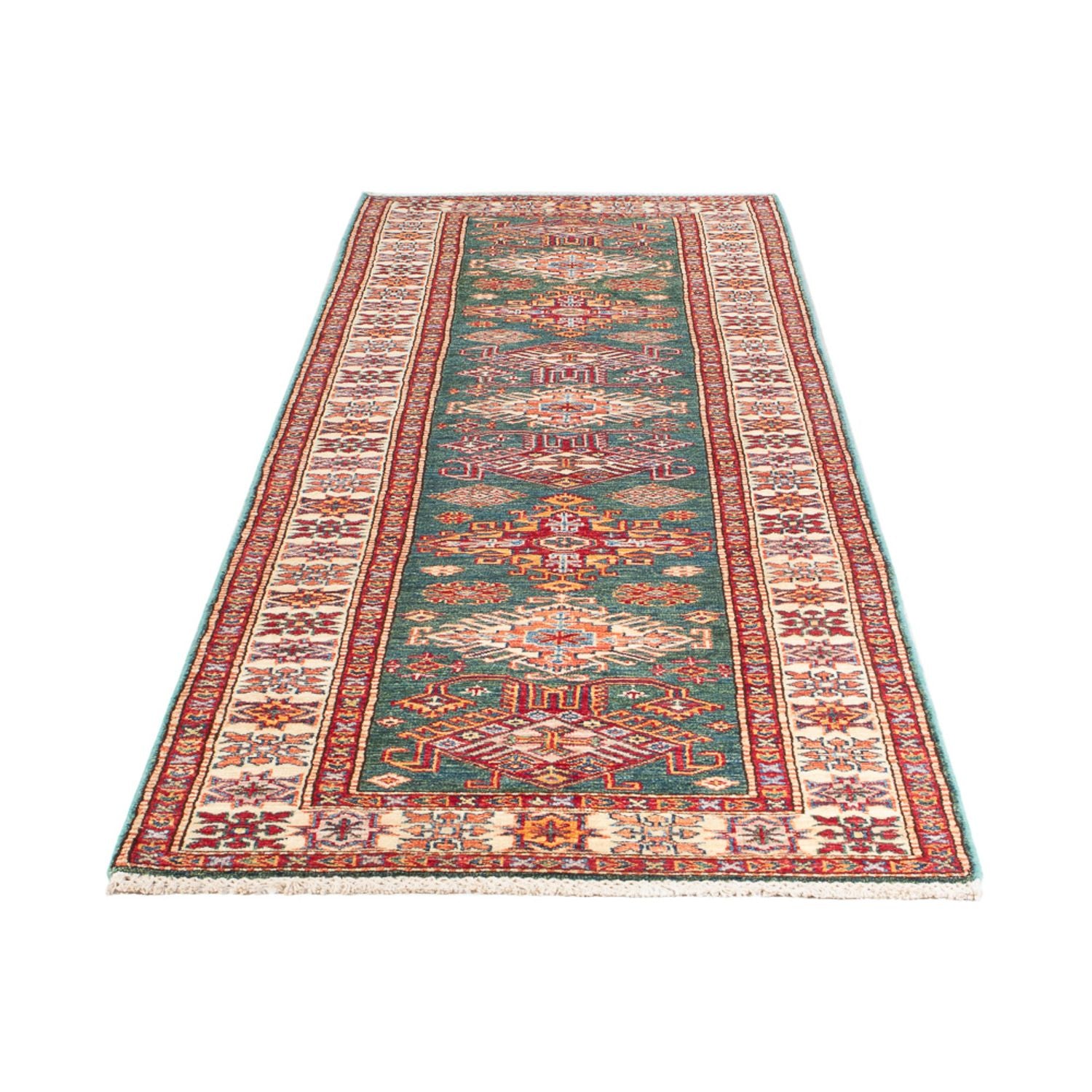 Alfombra de pasillo Alfombra Ziegler - Kazak - 298 x 81 cm - verde