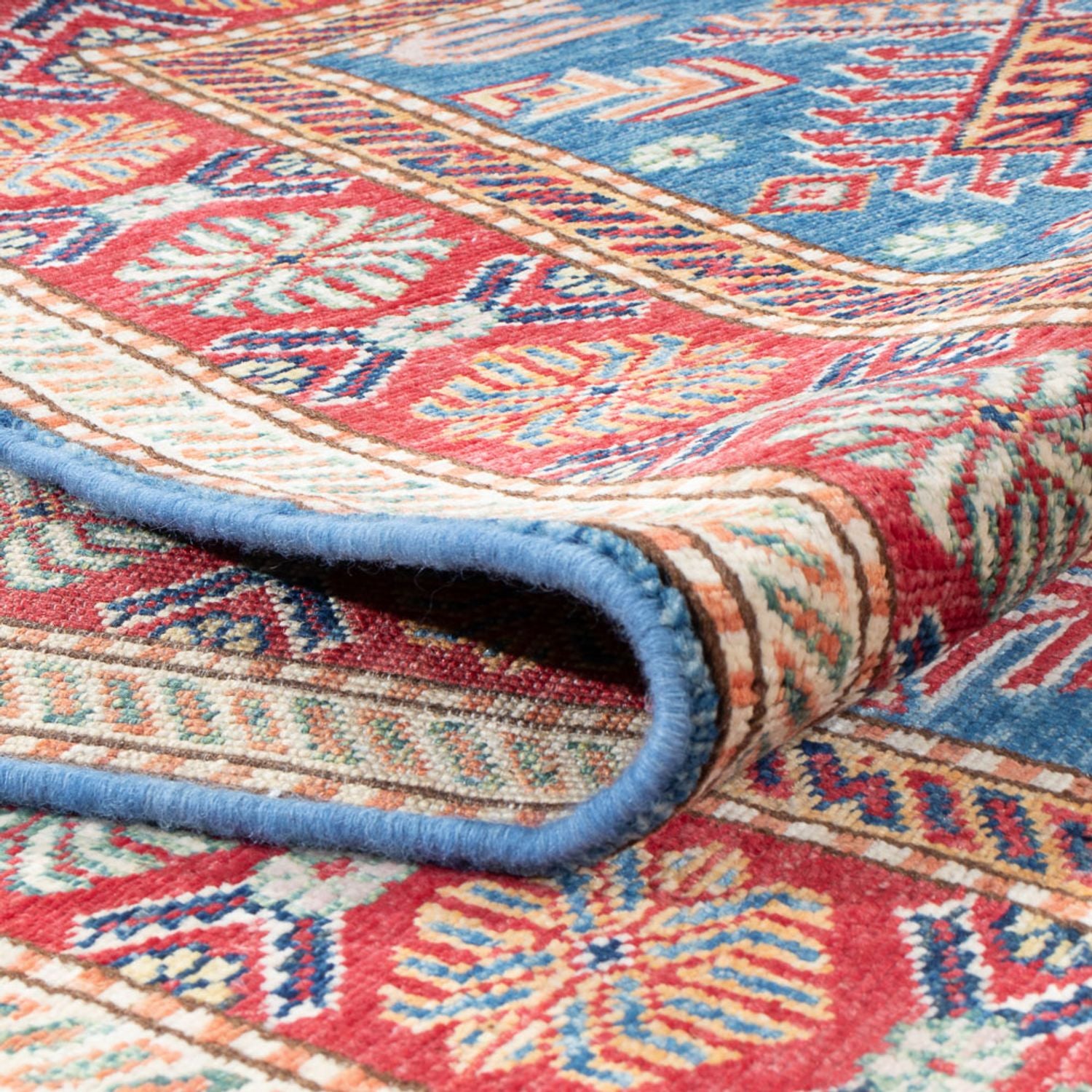 Alfombra de pasillo Alfombra Ziegler - Kazak - 302 x 79 cm - azul