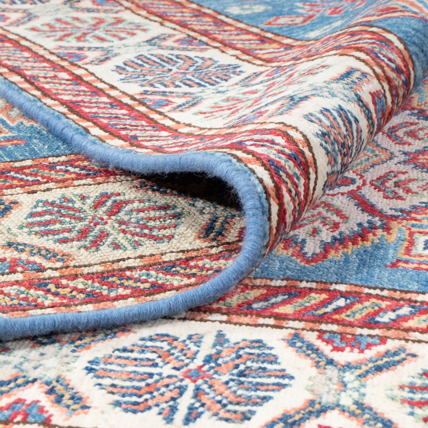 Alfombra de pasillo Alfombra Ziegler - Kazak - 290 x 82 cm - azul