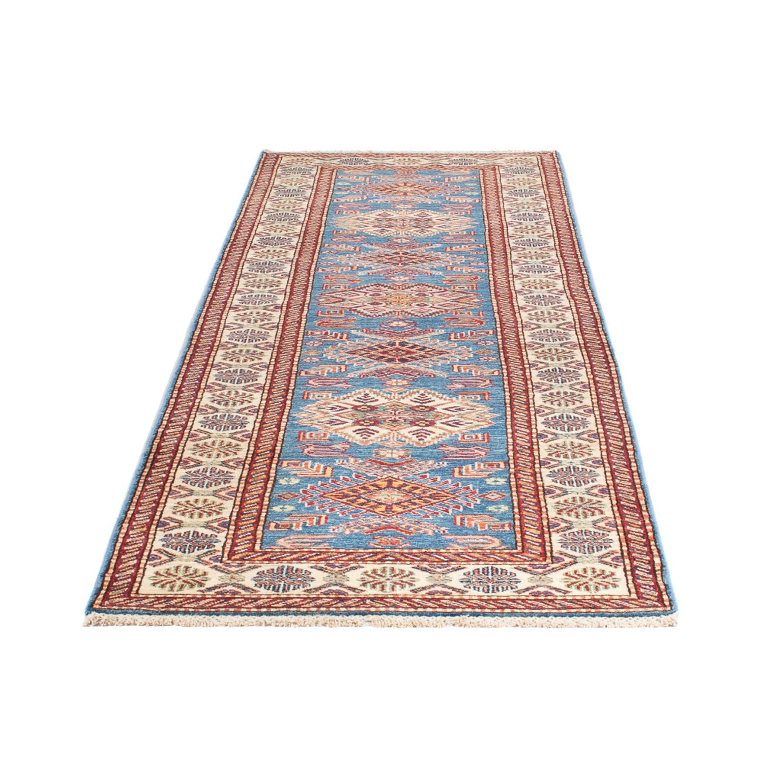 Alfombra de pasillo Alfombra Ziegler - Kazak - 290 x 82 cm - azul