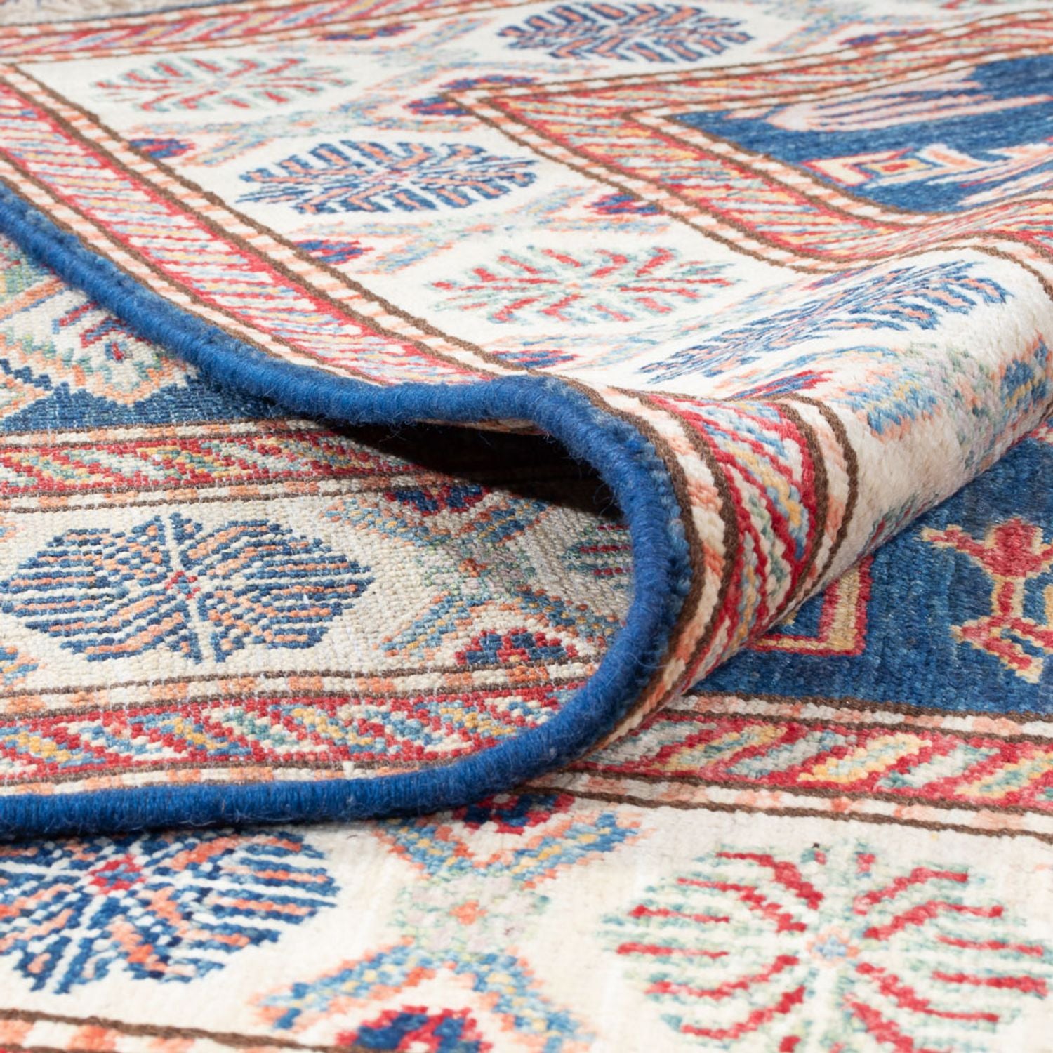 Alfombra de pasillo Alfombra Ziegler - Kazak - 302 x 84 cm - azul