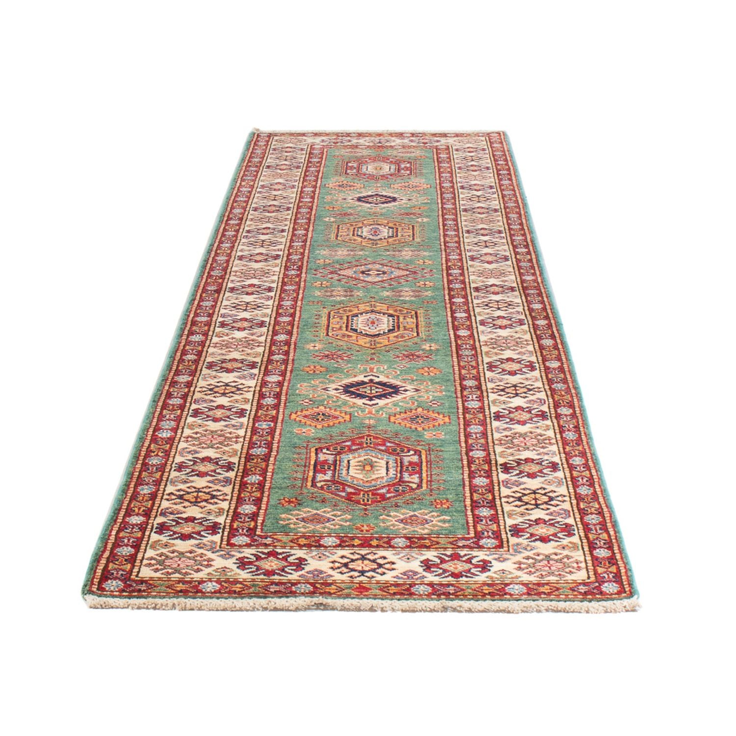 Alfombra de pasillo Alfombra Ziegler - Kazak - 311 x 77 cm - verde
