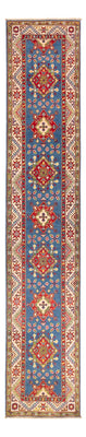 Alfombra de pasillo Alfombra Ziegler - Kazak - 403 x 78 cm - azul oscuro