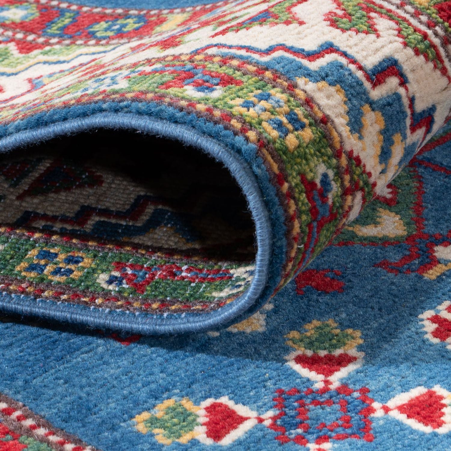Alfombra de pasillo Alfombra Ziegler - Kazak - 403 x 78 cm - azul oscuro