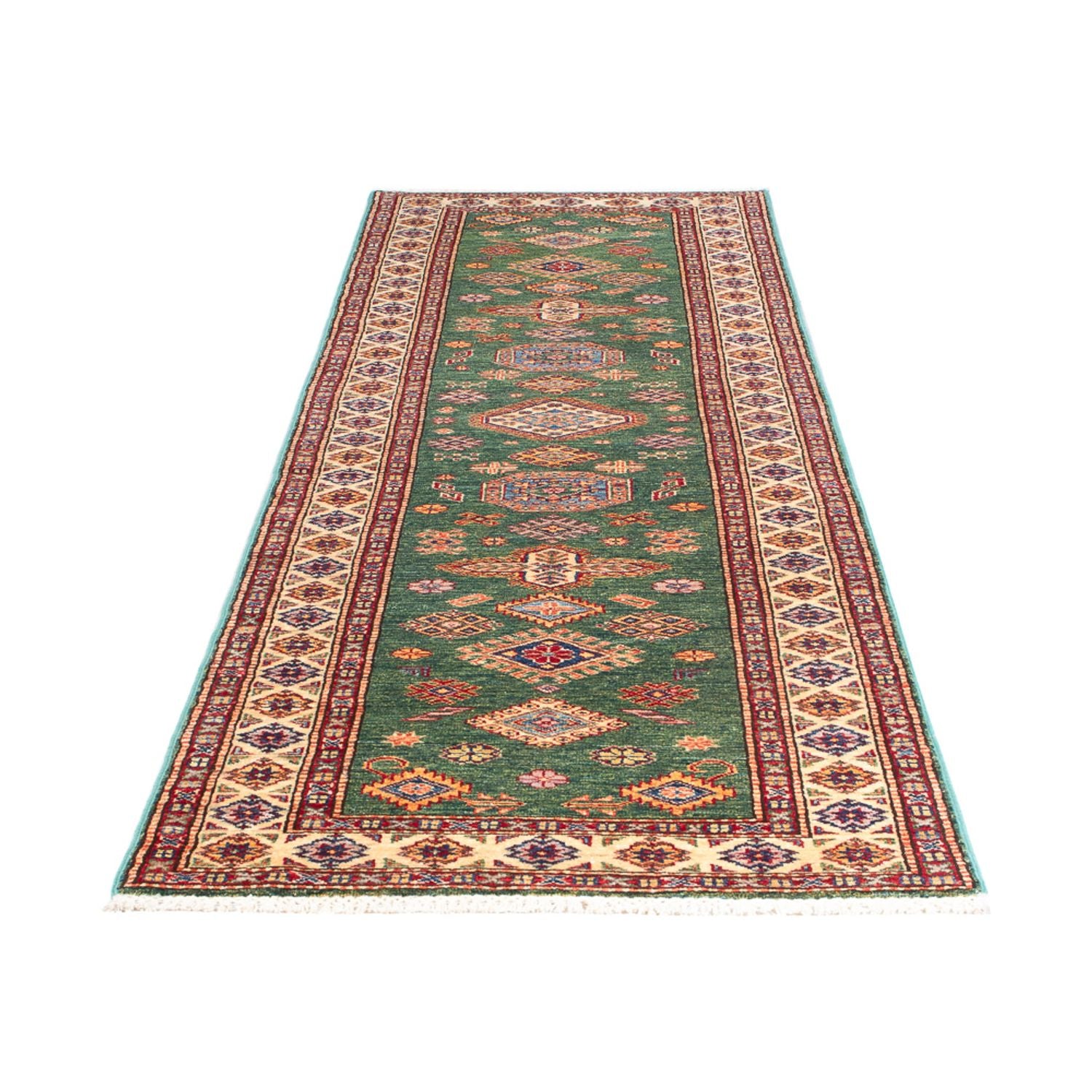 Alfombra de pasillo Alfombra Ziegler - Kazak - 295 x 76 cm - verde