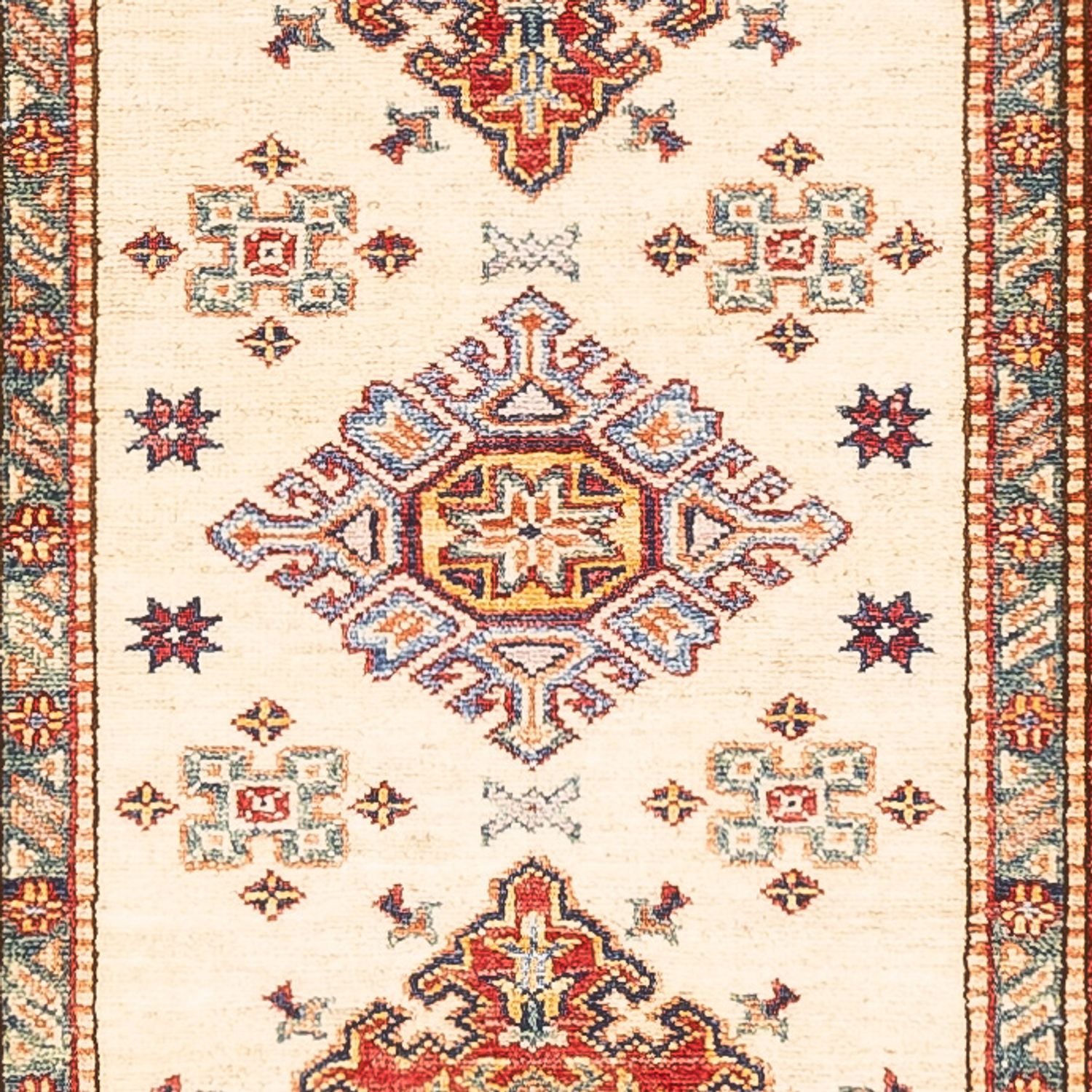 Alfombra de pasillo Alfombra Ziegler - Kazak - 304 x 82 cm - beige