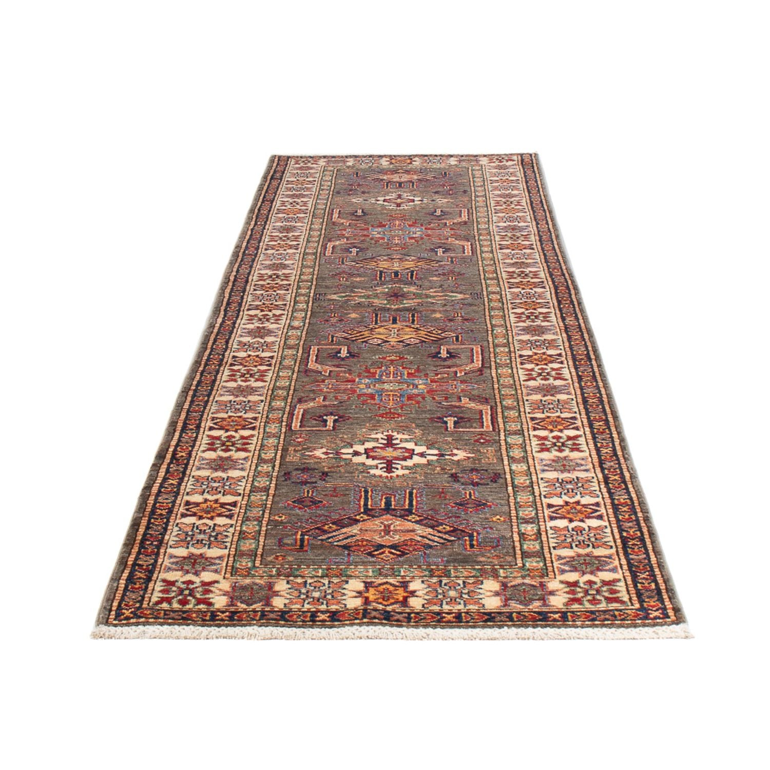Alfombra de pasillo Alfombra Ziegler - Kazak - 308 x 80 cm - beige oscuro