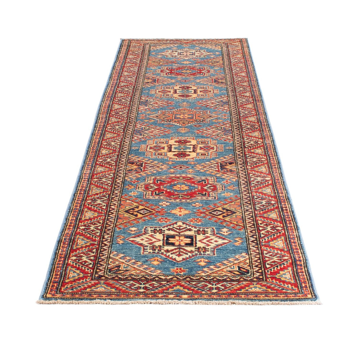 Alfombra de pasillo Alfombra Ziegler - Kazak - 312 x 75 cm - turquesa