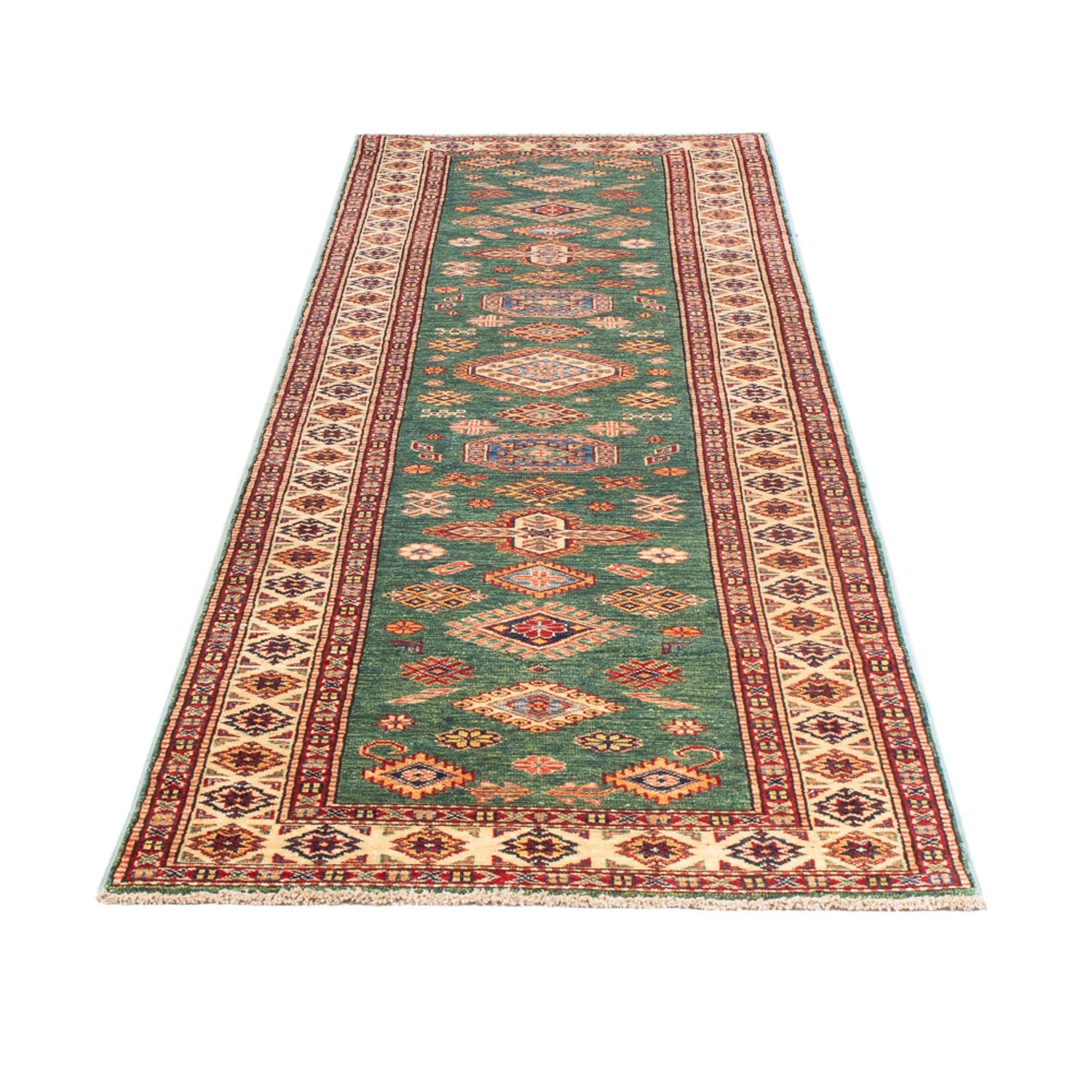 Alfombra de pasillo Alfombra Ziegler - Kazak - 302 x 78 cm - verde