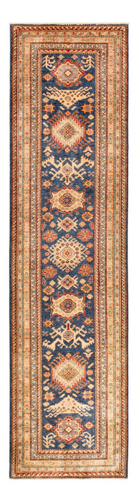 Alfombra de pasillo Alfombra Ziegler - Kazak - 304 x 80 cm - azul oscuro