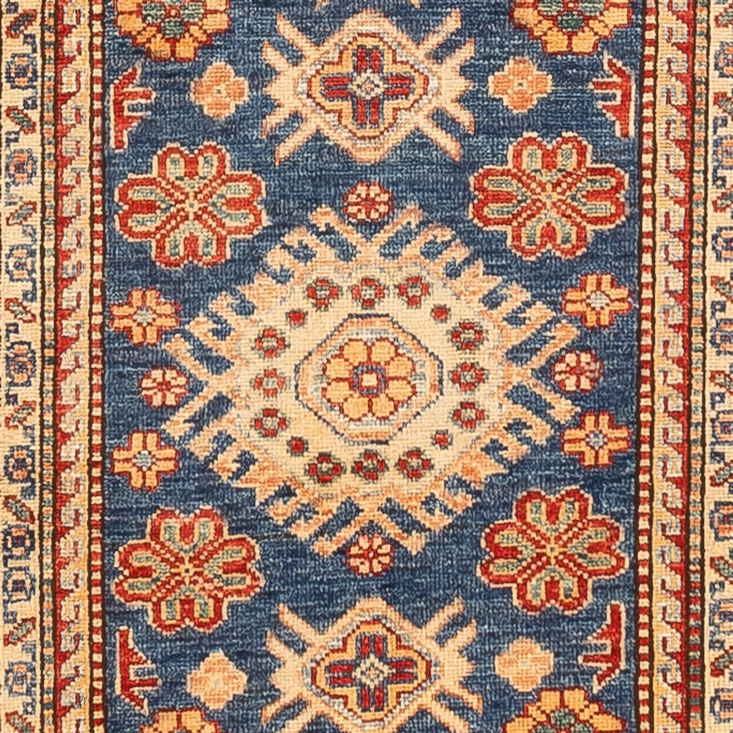 Alfombra de pasillo Alfombra Ziegler - Kazak - 304 x 80 cm - azul oscuro