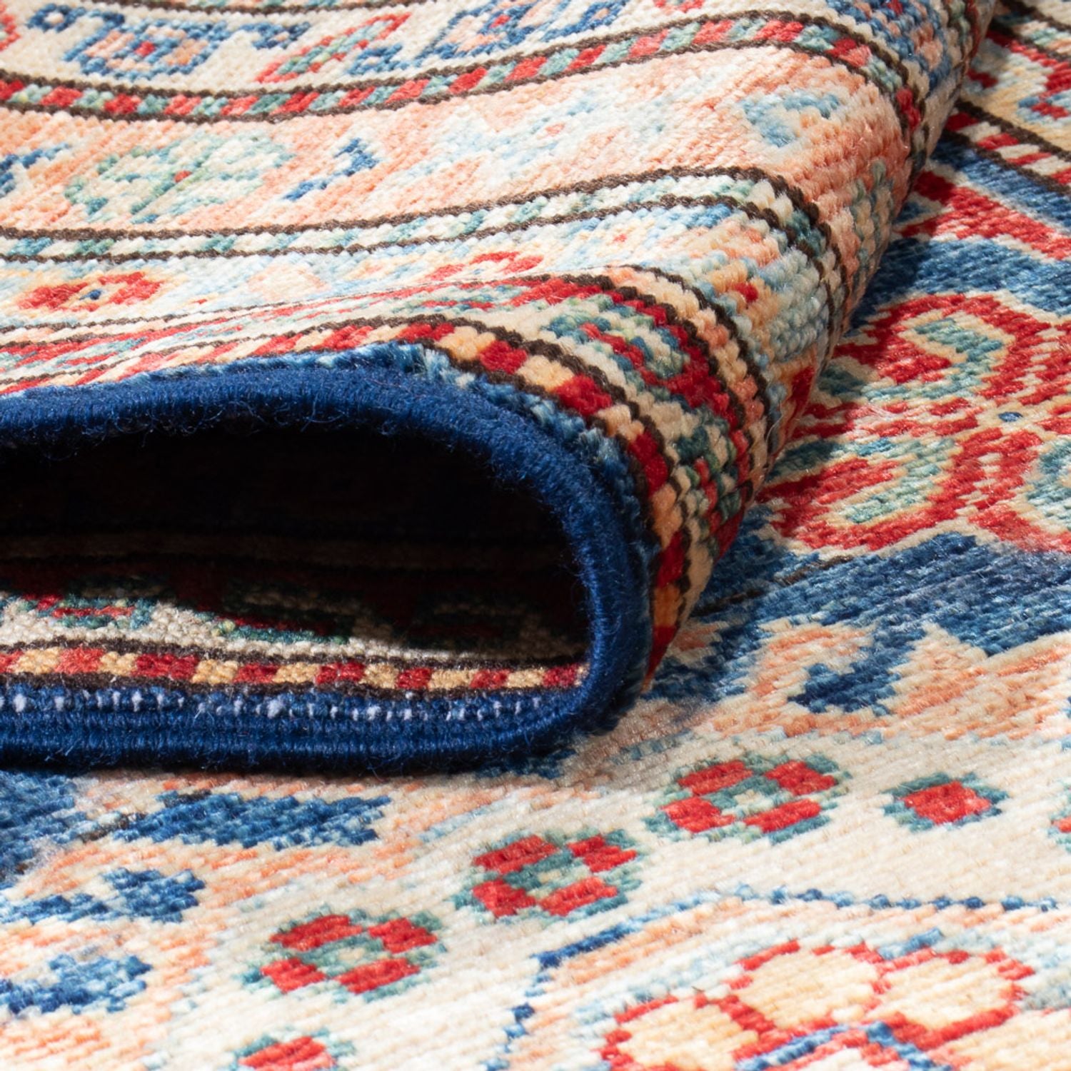 Alfombra de pasillo Alfombra Ziegler - Kazak - 304 x 80 cm - azul oscuro