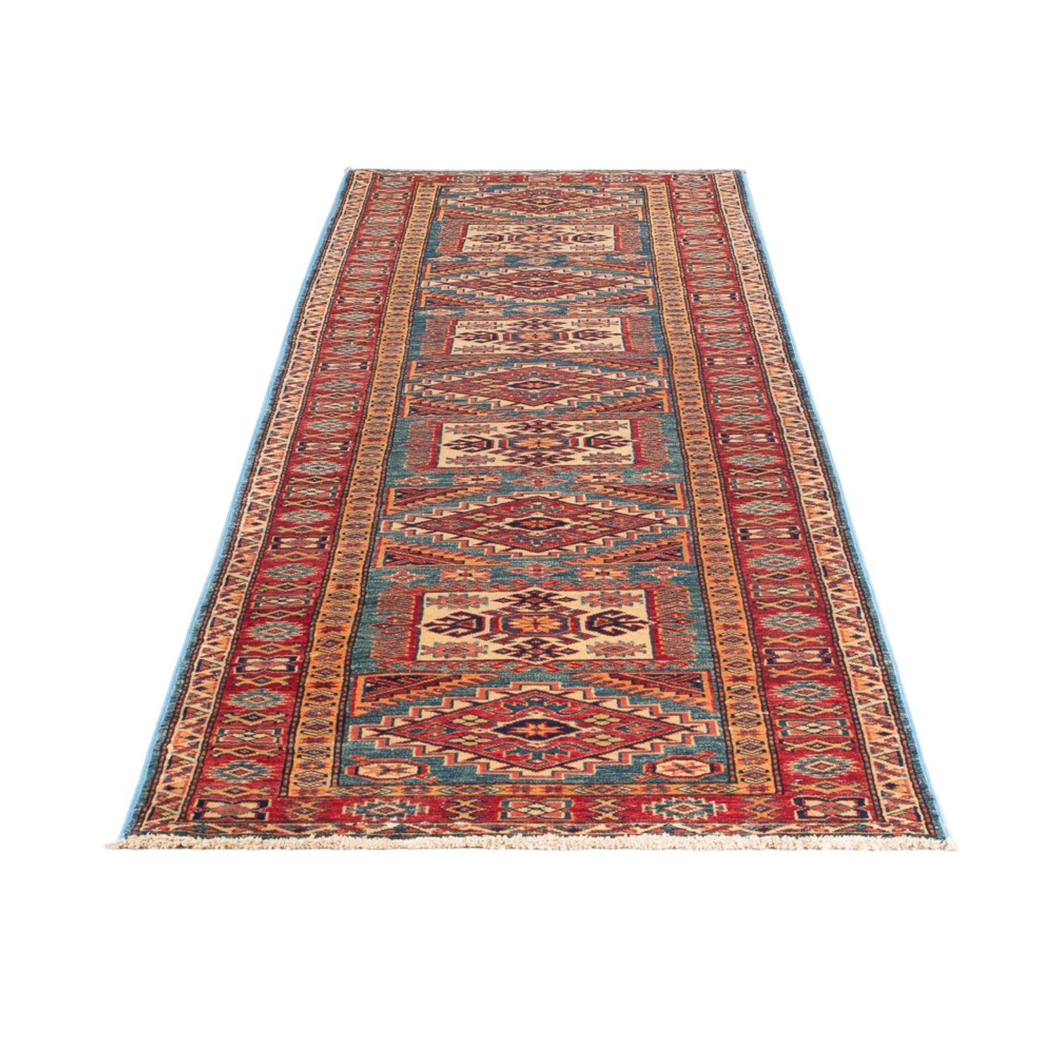 Alfombra de pasillo Alfombra Ziegler - Kazak - 307 x 78 cm - beige oscuro