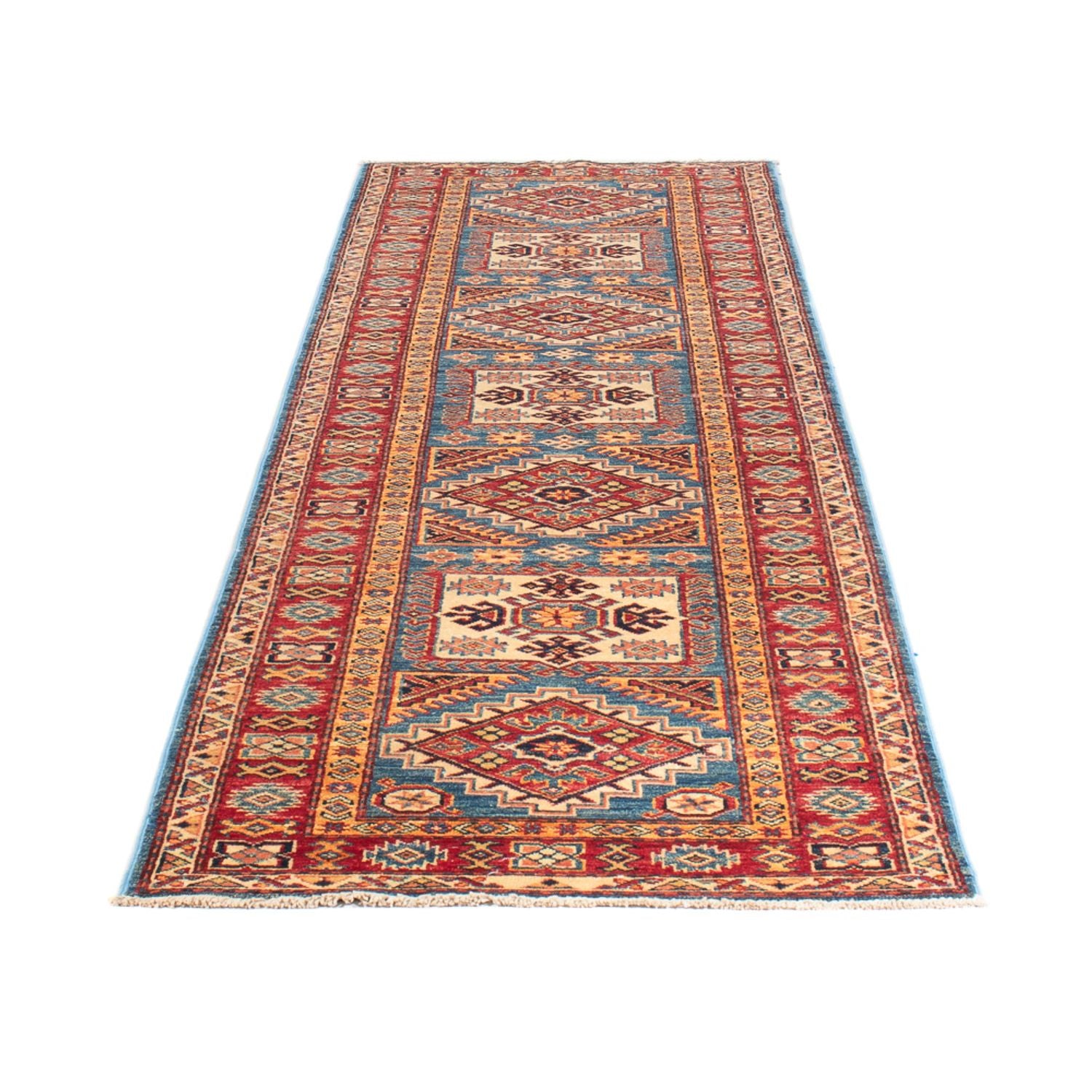 Alfombra de pasillo Alfombra Ziegler - Kazak - 313 x 74 cm - beige oscuro