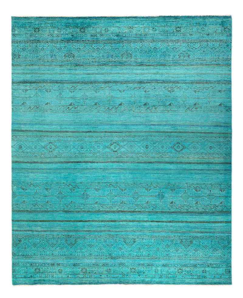Alfombra Ziegler - Moderna - Vintage/revestido - 248 x 202 cm - turquesa