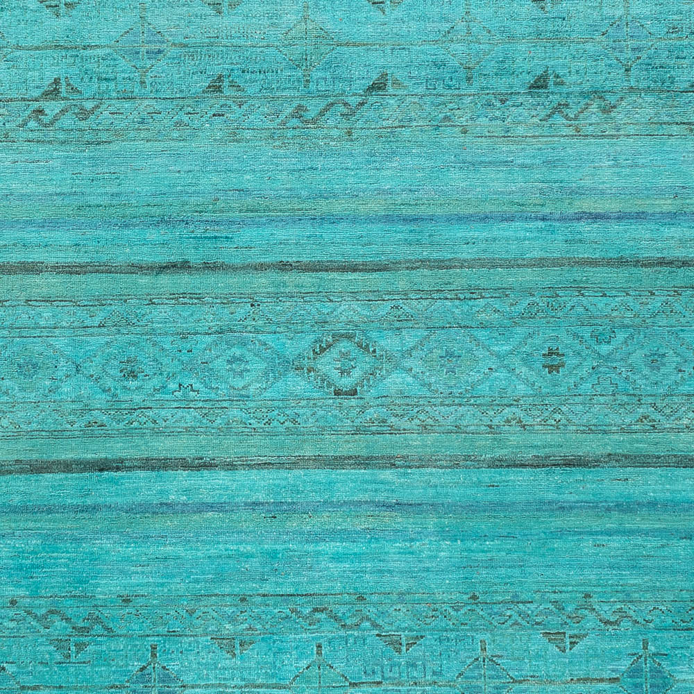 Alfombra Ziegler - Moderna - Vintage/revestido - 248 x 202 cm - turquesa