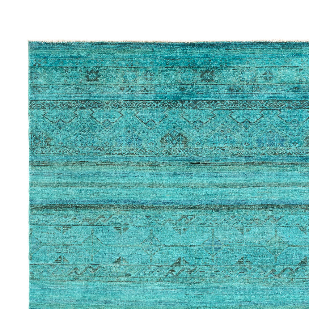 Alfombra Ziegler - Moderna - Vintage/revestido - 248 x 202 cm - turquesa