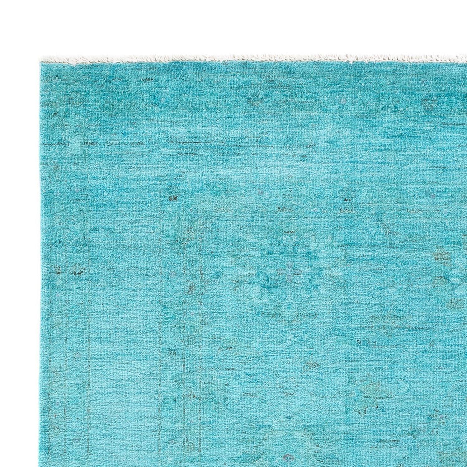 Alfombra Ziegler - Moderna - Vintage/revestido - 249 x 171 cm - turquesa