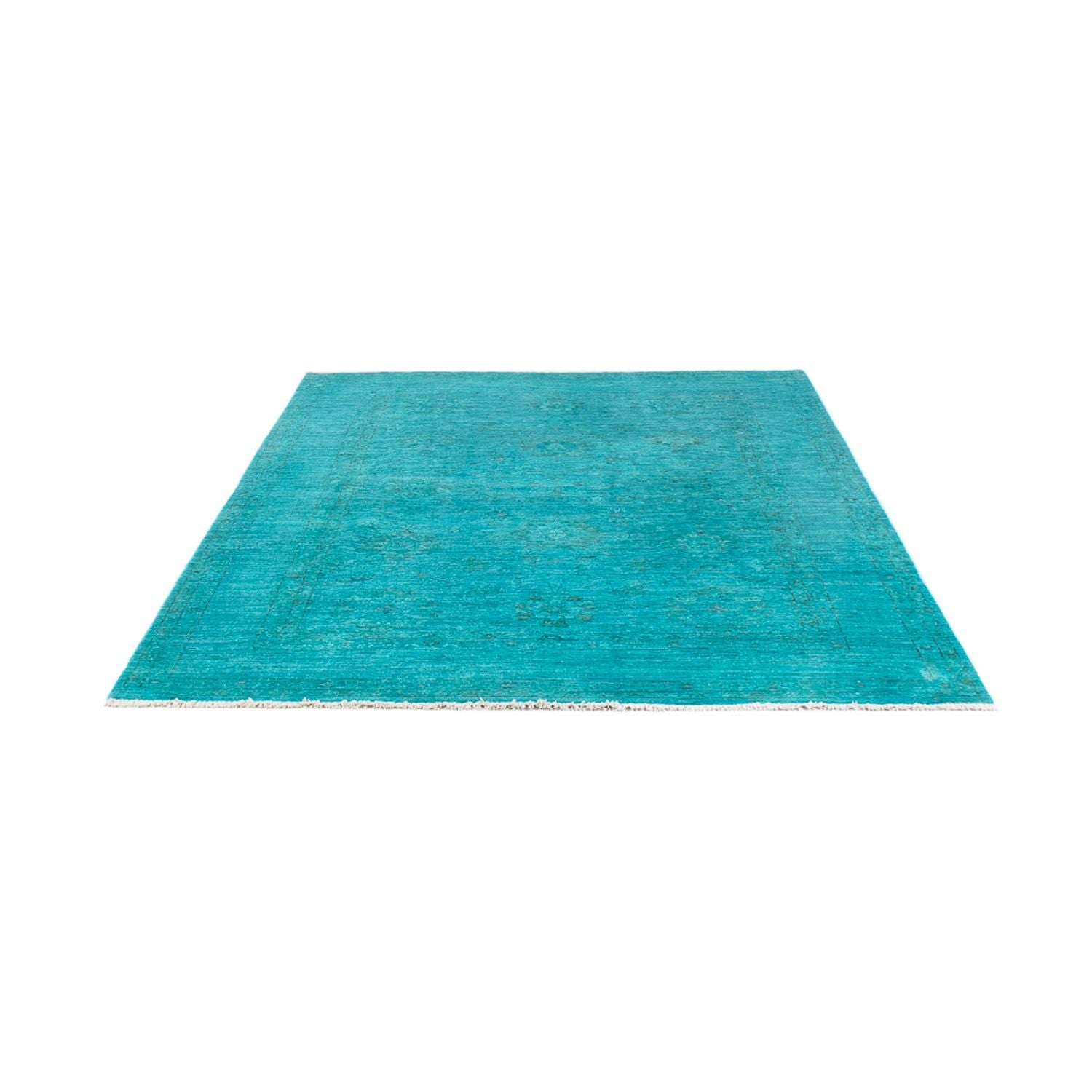 Alfombra Ziegler - Moderna - Vintage/revestido - 249 x 171 cm - turquesa