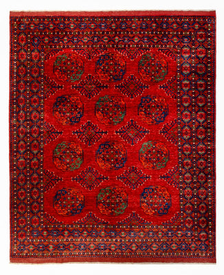 Alfombra afgana - 300 x 251 cm - rojo