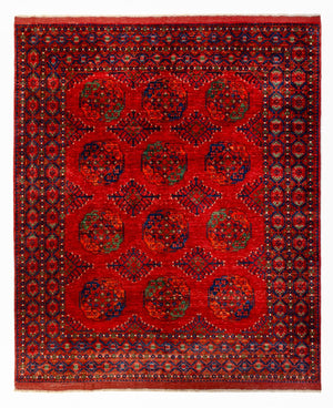 Alfombra afgana - 300 x 251 cm - rojo