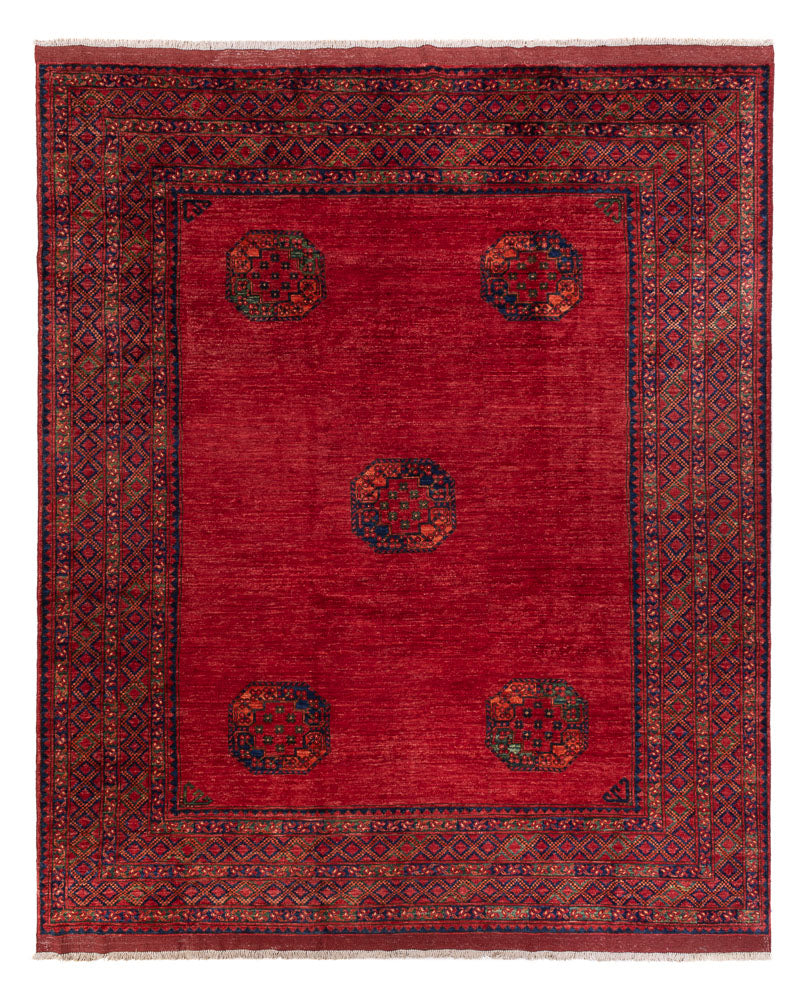 Alfombra afgana - Kunduz - 312 x 258 cm - rojo