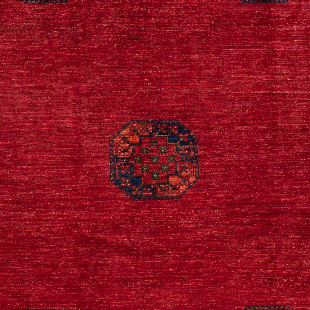 Alfombra afgana - Kunduz - 312 x 258 cm - rojo