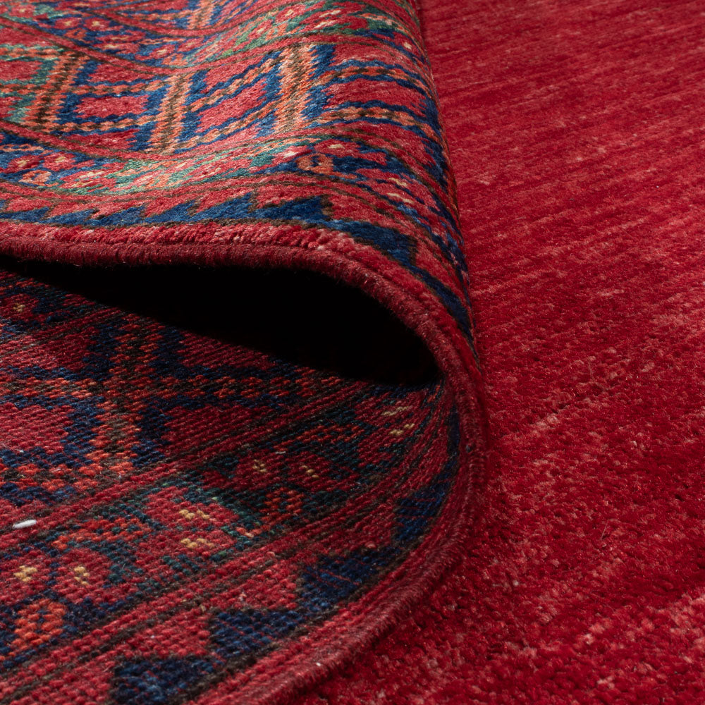 Alfombra afgana - Kunduz - 312 x 258 cm - rojo