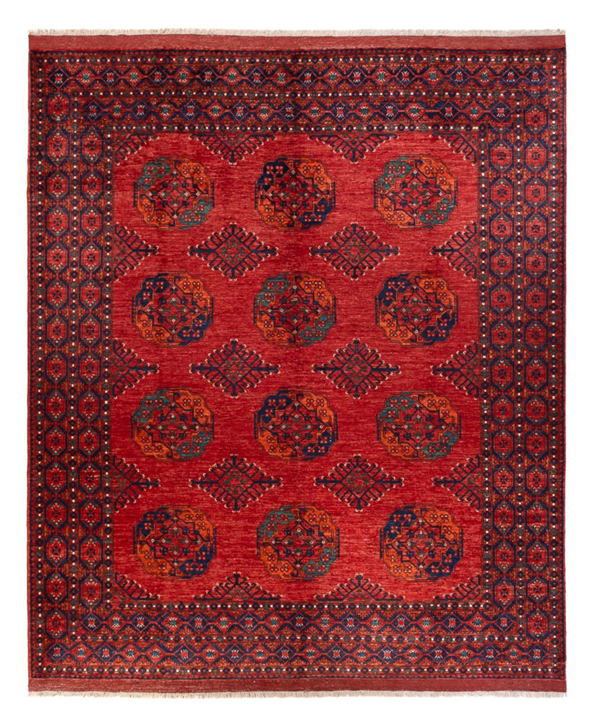 Alfombra afgana - 298 x 256 cm - rojo