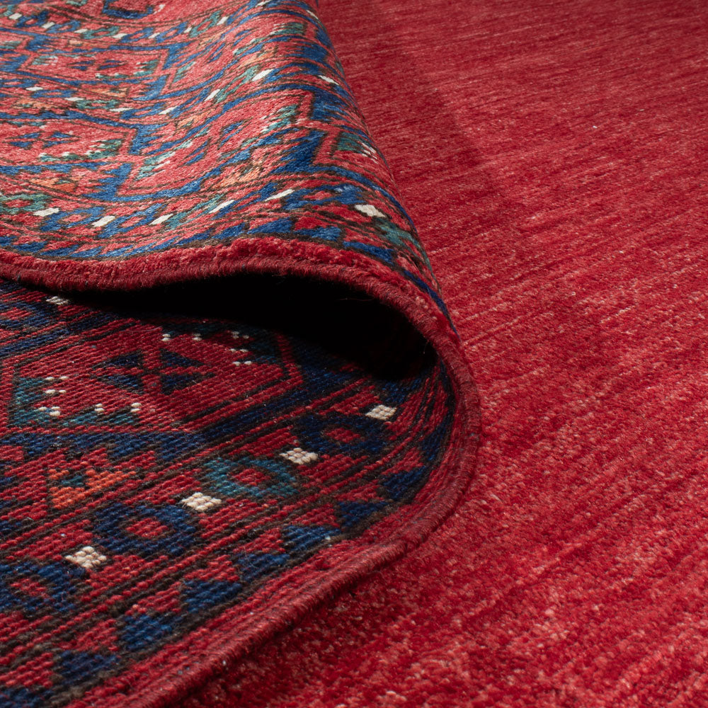Alfombra afgana - Kunduz - 313 x 259 cm - rojo