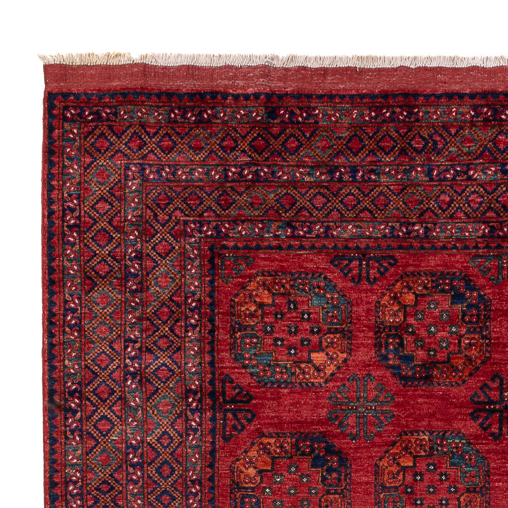 Alfombra afgana - Kunduz - 306 x 255 cm - rojo