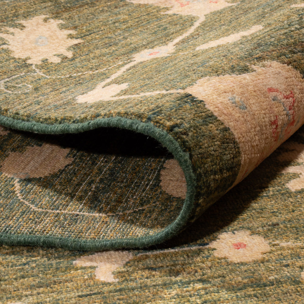 Alfombra Ziegler - Moderna - 200 x 151 cm - verde oliva