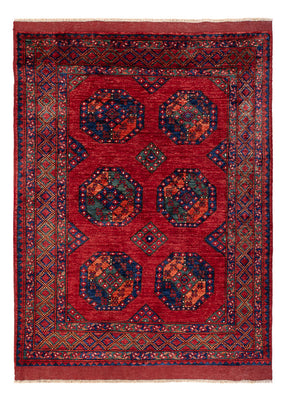 Alfombra afgana - Kunduz - 199 x 149 cm - rojo
