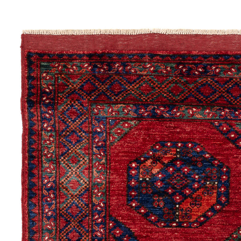 Alfombra afgana - Kunduz - 199 x 149 cm - rojo