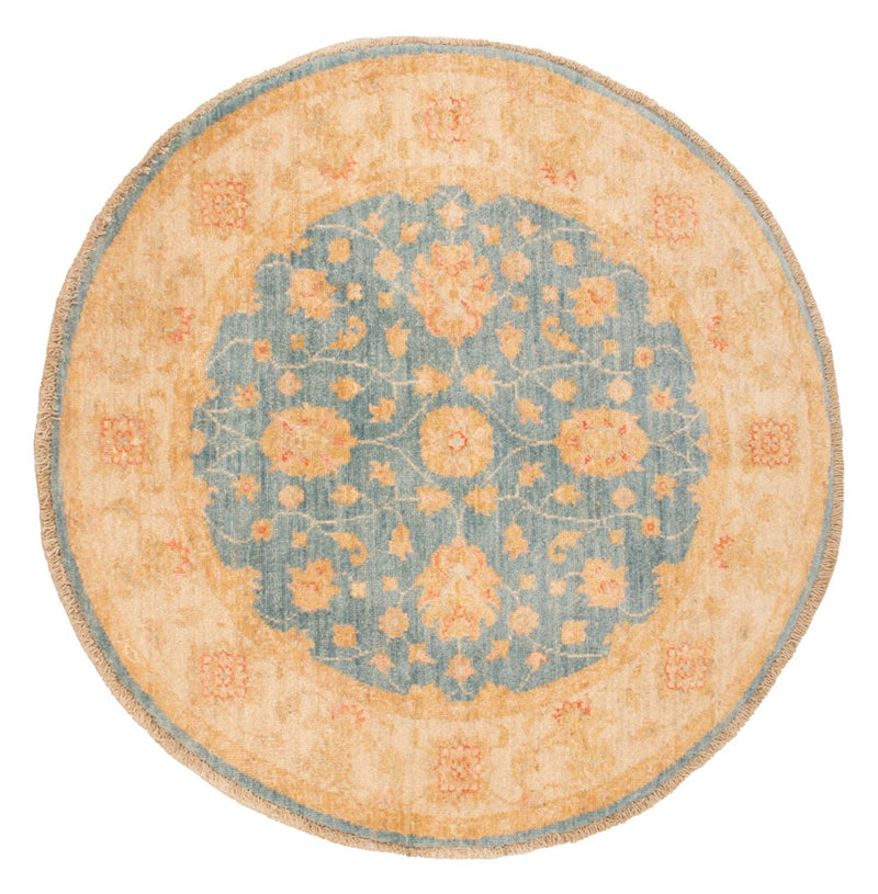 Alfombra Ziegler redondo  - 97 x 99 cm - azul claro