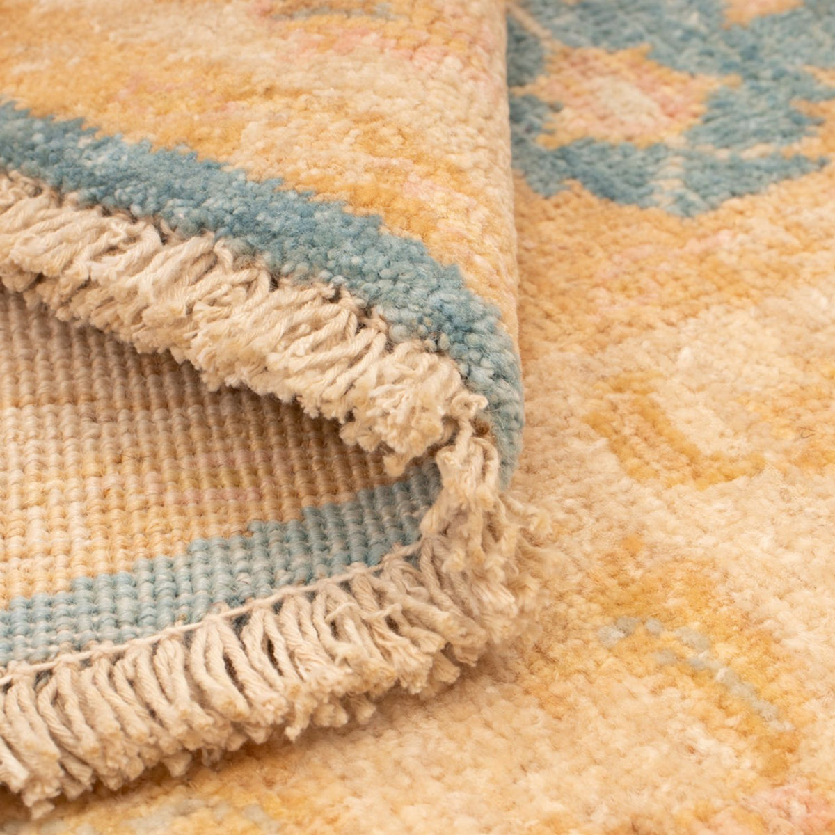 Alfombra Ziegler redondo  - 97 x 99 cm - azul claro