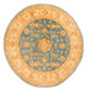 Alfombra Ziegler redondo  - 96 x 99 cm - azul