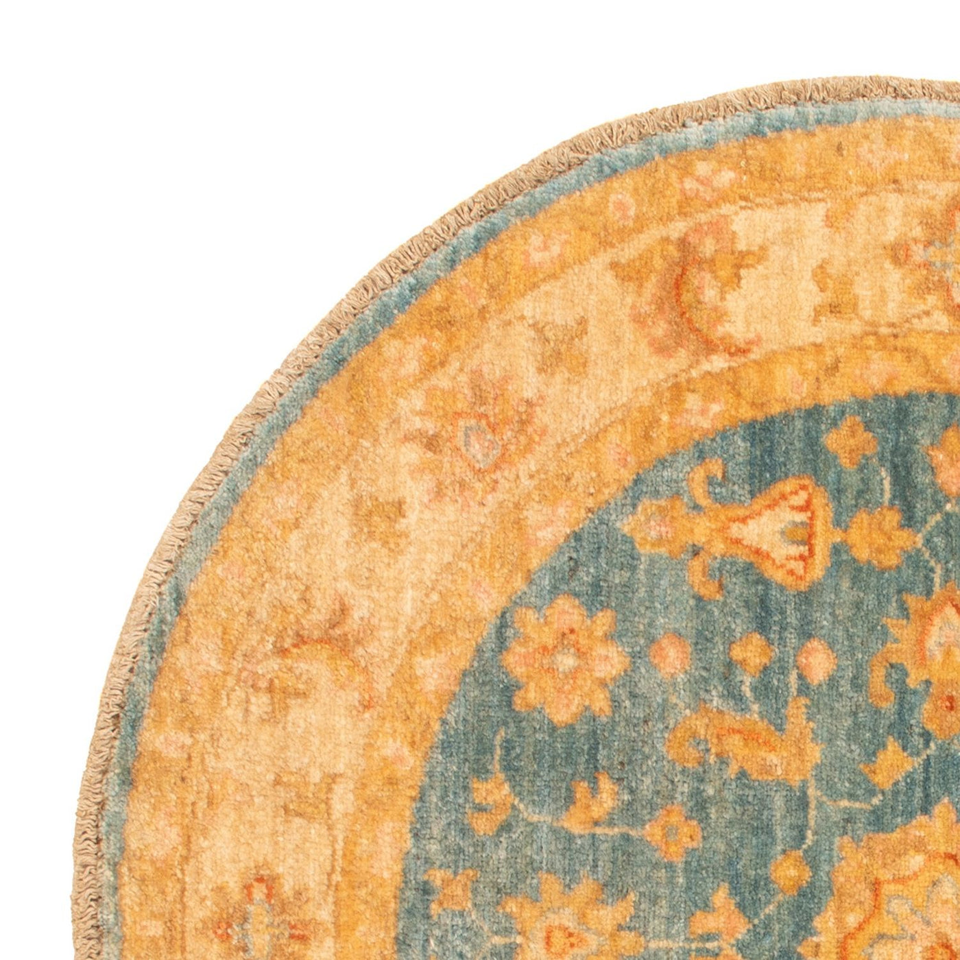 Alfombra Ziegler redondo  - 96 x 99 cm - azul