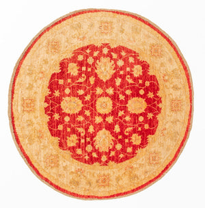 Alfombra Ziegler redondo  - 96 x 99 cm - rojo