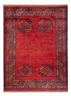Alfombra afgana - Kunduz - 205 x 158 cm - rojo