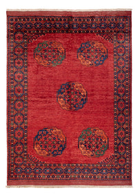 Alfombra afgana - Kunduz - 215 x 156 cm - rojo