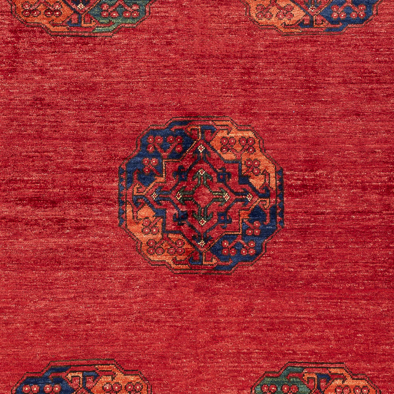 Alfombra afgana - Kunduz - 215 x 156 cm - rojo