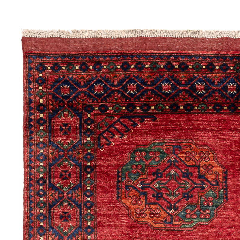 Alfombra afgana - Kunduz - 215 x 156 cm - rojo