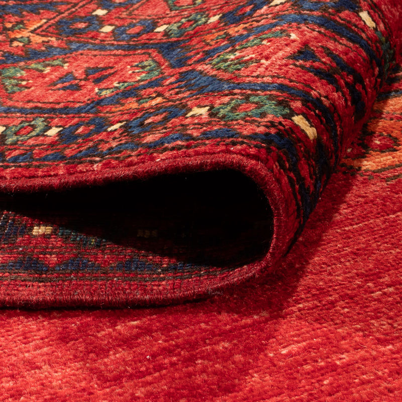 Alfombra afgana - Kunduz - 215 x 156 cm - rojo