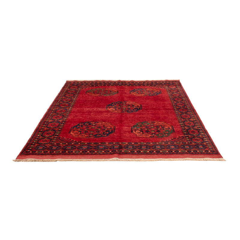 Alfombra afgana - Kunduz - 215 x 156 cm - rojo