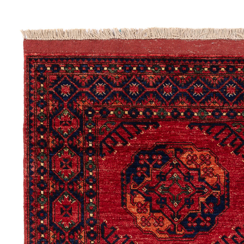 Alfombra afgana - Kunduz - 200 x 155 cm - rojo