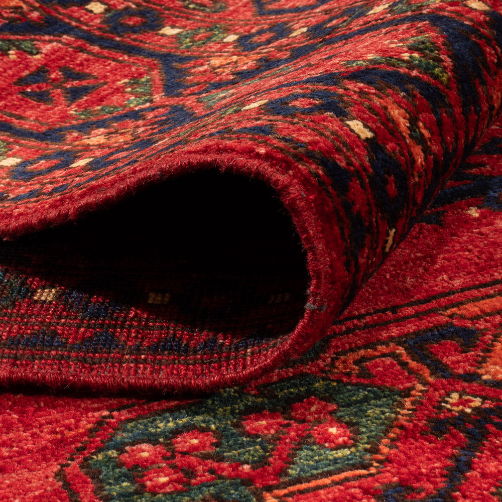 Alfombra afgana - Kunduz - 200 x 155 cm - rojo